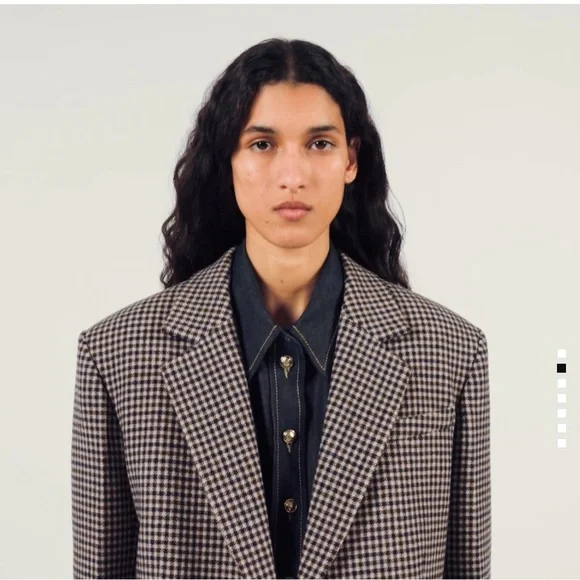 Women's Houndstooth Blazer - Picture 2 of 6